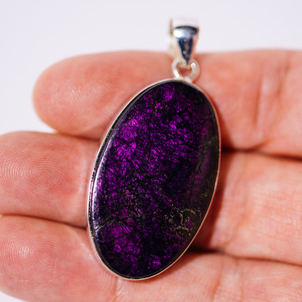Purpurite Pendant 1 7/8" (.925 Sterling Silver)