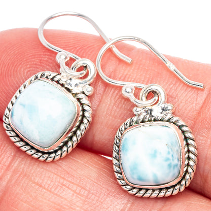 Larimar Earrings 1 1/8" (925 Sterling Silver) E433420
