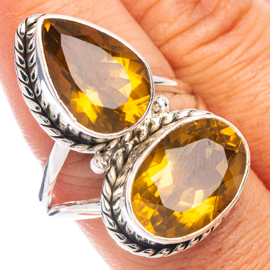 Large Citrine Ring Size 9.5 (925 Sterling Silver) R7469