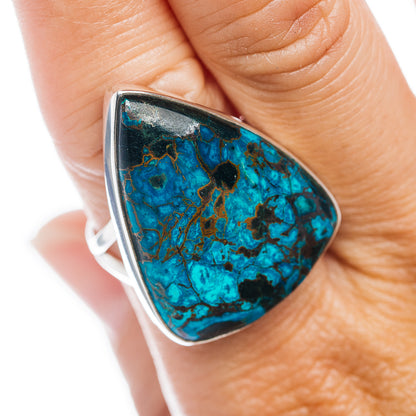 Premium Shattuckite Ring Size 10 (.925 Sterling Silver)