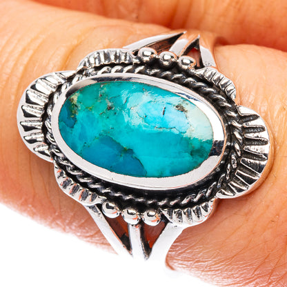 Arizona Turquoise Ring Size 7.75 (925 Sterling Silver) R2543