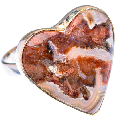 Large Crazy Lace Agate Ring Size 10 (925 Sterling Silver) RING140060
