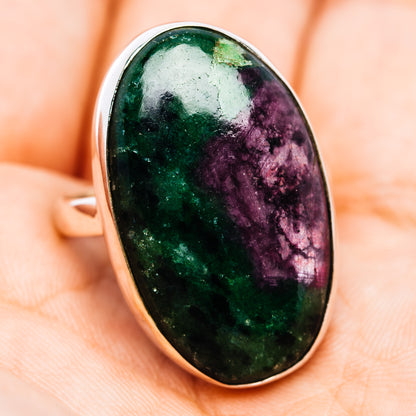 Fire Ruby Zoisite Ring Size 9 (.925 Sterling Silver)
