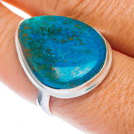 Premium Chrysocolla Ring Size 10.25 (.925 Sterling Silver)