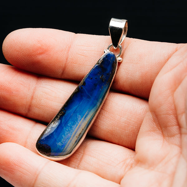 Premium Australian Boulder Opal Pendant 2 1/4" (.925 Sterling Silver)