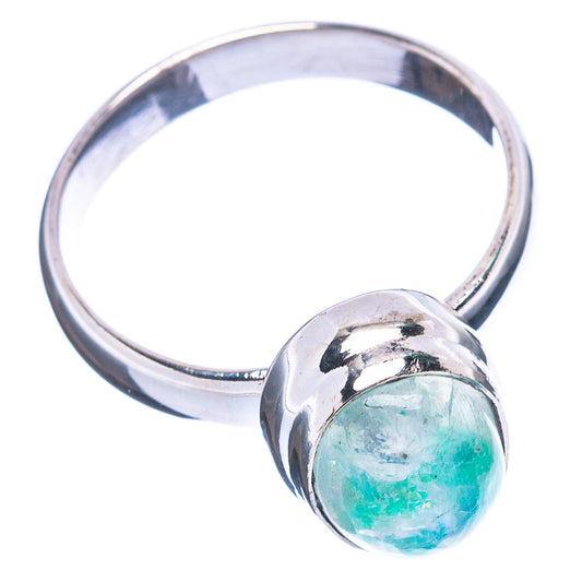 Green Moonstone Ring Size 7.75 (925 Sterling Silver) R3720