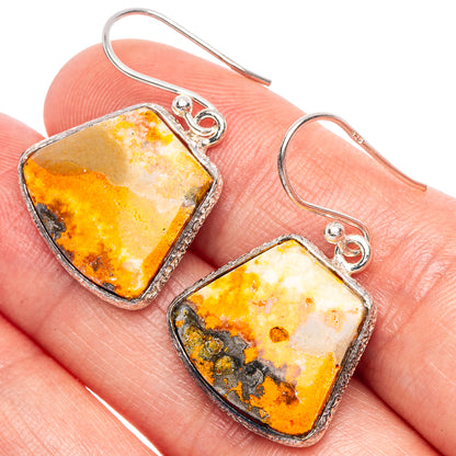 Bumble Bee Jasper Earrings 1 1/4" (925 Sterling Silver) E1901