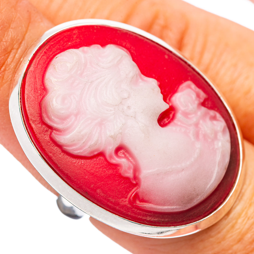 Cameo Composite Material Ring Size 6.75 (.925 Sterling Silver)