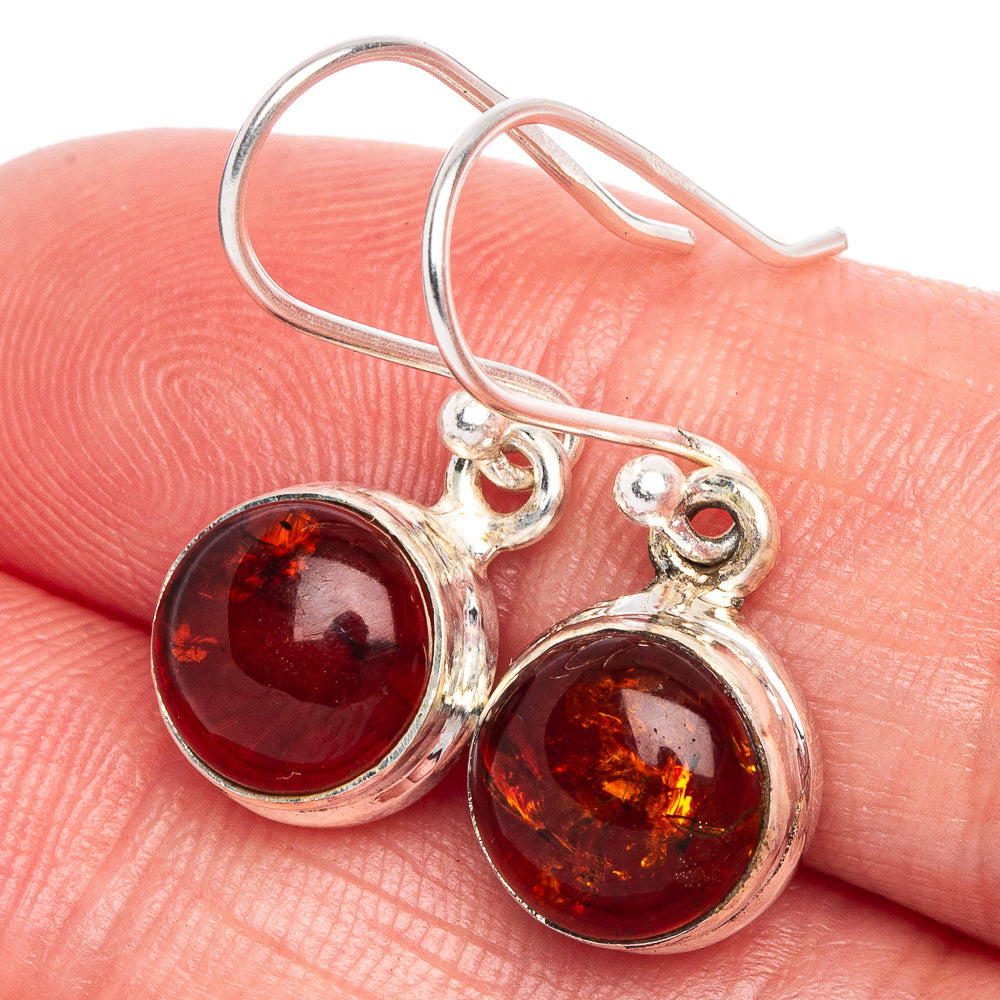 Baltic Amber Dainty Earrings 1 1/8" (925 Sterling Silver) E433475