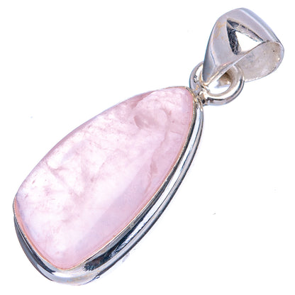 Rose Quartz Pendant 1 1/4" (925 Sterling Silver) P43497