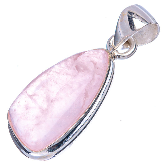Rose Quartz Pendant 1 1/4" (925 Sterling Silver) P43497