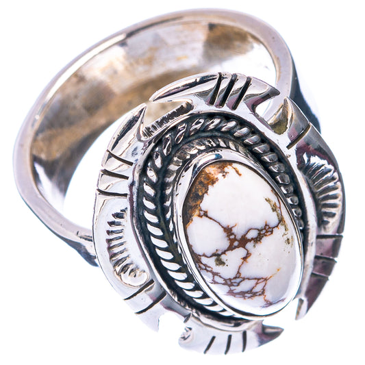 Sterling silver oval jasper ring with carved side details and oval white stone center