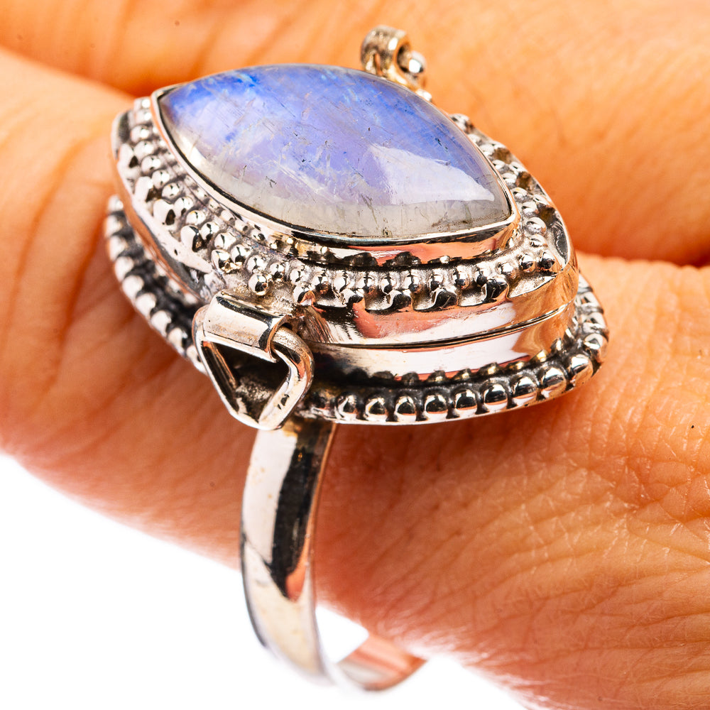 Poison Rainbow Moonstone Ring Size 11.5 (925 Sterling Silver) R142857