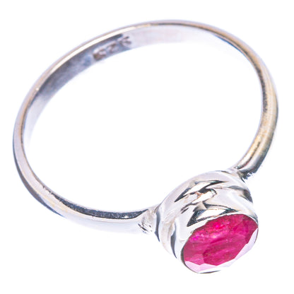 Red Sillimanite Dainty Ring Size 8 (925 Sterling Silver) R5269