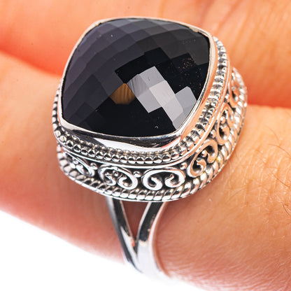 Black Onyx 925 Sterling Silver Ring Size 8