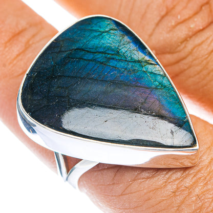 Premium Labradorite Ring Size 9 (.925 Sterling Silver)