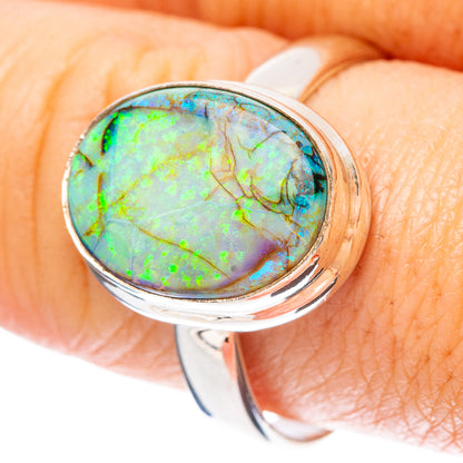 Rare Sterling Opal Ring Size 10 (925 Sterling Silver) R4353