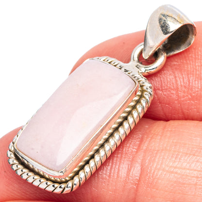 Pink Opal Pendant 1 1/4" (925 Sterling Silver) P43389