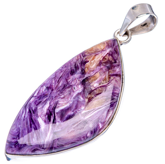 Premium Charoite Pendant 2 1/4" (.925 Sterling Silver)