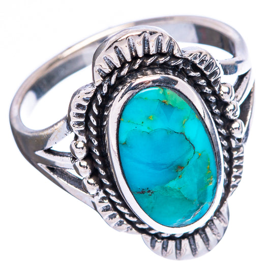 Rare Arizona Turquoise Ring Size 7.75 (925 Sterling Silver) R4496