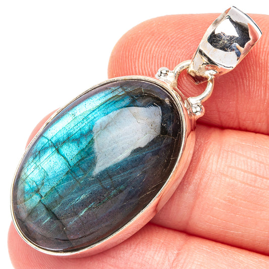 Labradorite Pendant 1 5/8" (925 Sterling Silver) P43881