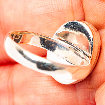 Aurora Opal Ring Size 7.5 (.925 Sterling Silver)