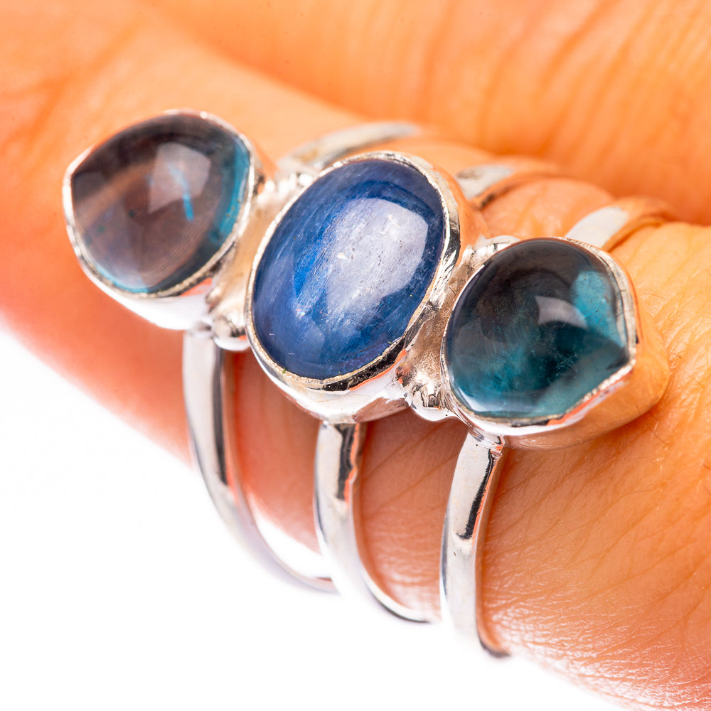 Kyanite, Blue Fluorite Ring Size 7.5 (925 Sterling Silver) R140550