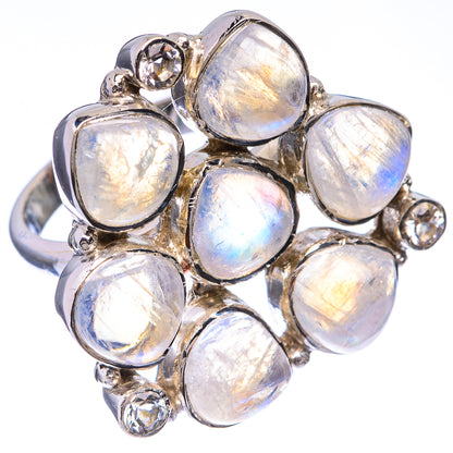 Signature Rainbow Moonstone Ring Size 7.25 (925 Sterling Silver) R141711