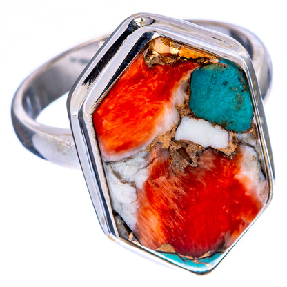 Spiny Oyster Turquoise Ring Size 7 (925 Sterling Silver) R146574