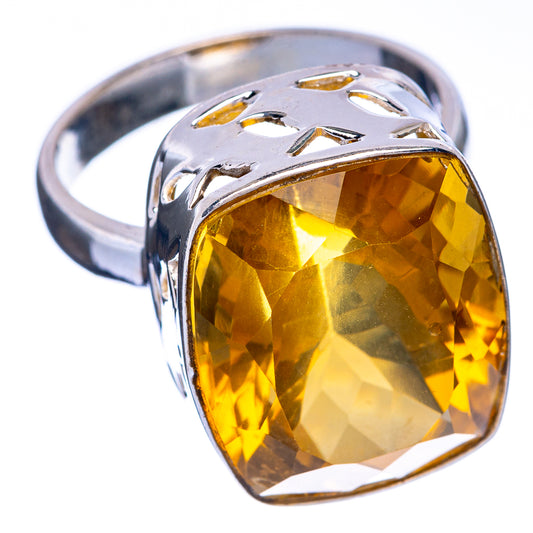 Faceted Citrine Ring Size 8 (925 Sterling Silver) R144567
