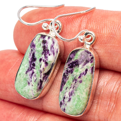 Kammererite Earrings 1 3/8" (.925 Sterling Silver)