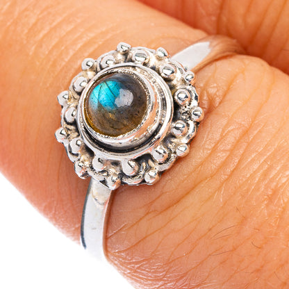 Labradorite Dainty Ring Size 7 (925 Sterling Silver) R145413