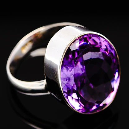 Premium Brazilian Amethyst Ring Size 6 Adjustable (.925 Sterling Silver)