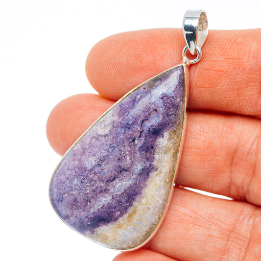 Premium Morado Opal (Mexican Purple Opal) Pendant 2" (.925 Sterling Silver)