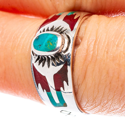 Arizona Turquoise 925 Sterling Silver Ring Size 7.5 Ana Co R2426