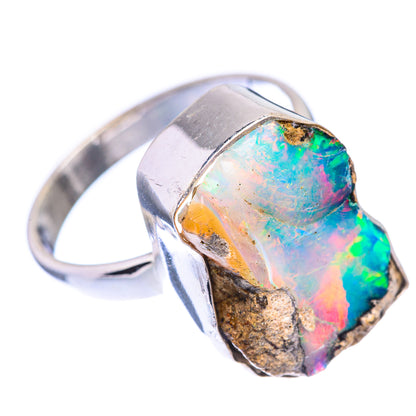 Rough Ethiopian Opal Ring Size 9 (925 Sterling Silver) R140532