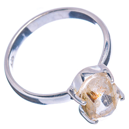 Rutilated Quartz Ring Size 7 (.925 Sterling Silver)