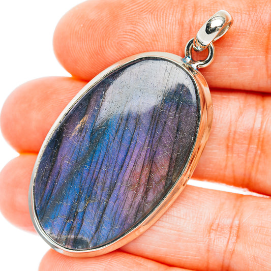 Labradorite Pendant 2" (German Silver)