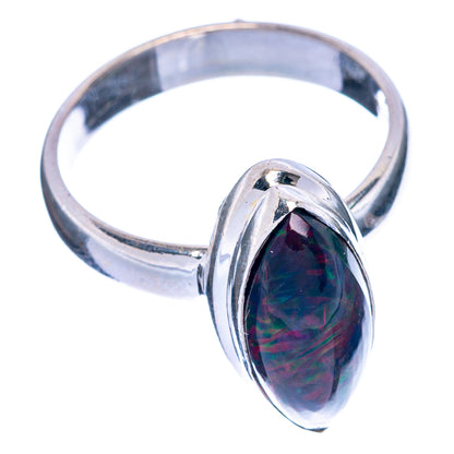 Black Opal Ring Size 5.75 (925 Sterling Silver) R144467