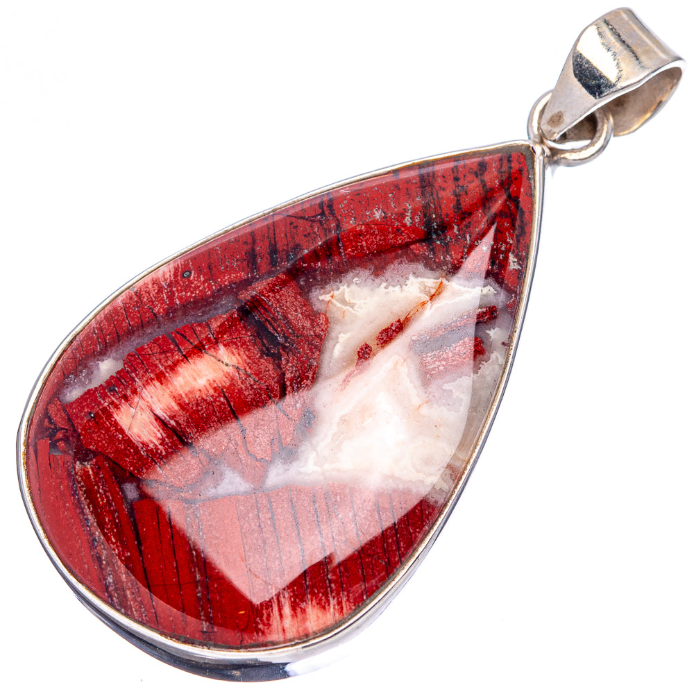 Premium Rainbow Jasper Pendant 2" (.925 Sterling Silver)