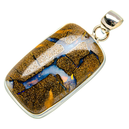 Australian Boulder OpalPendant 1 3/4" (925 Sterling Silver) PD37901