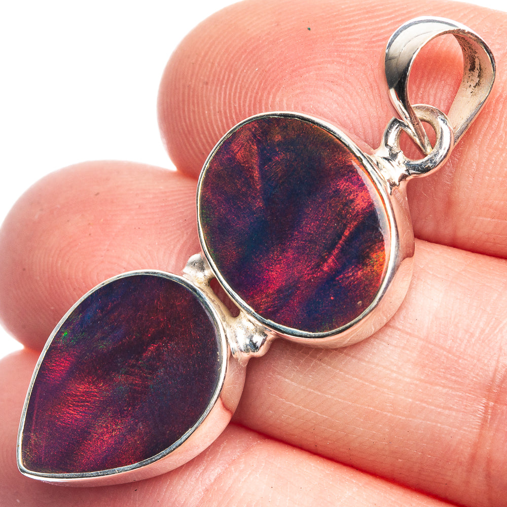 Aura Opal Pendant 1 5/8" (925 Sterling Silver) P39213