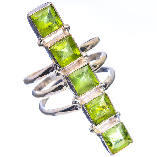 Large Peridot Ring Size 8.75 (925 Sterling Silver) R143155