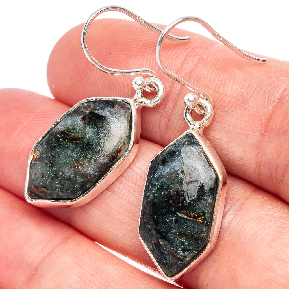 Astrophyllite Earrings 1 3/8" (925 Sterling Silver) E433328
