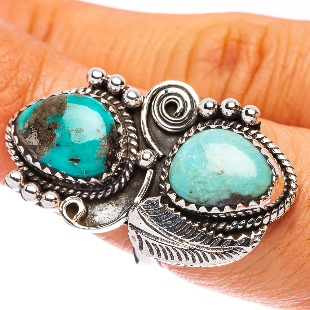 Large Tibetan Turquoise Ring Size 7 (925 Sterling Silver) R146333
