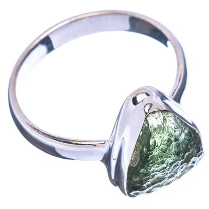 Rare Moldavite Ring Size 7.25 (.925 Sterling Silver)
