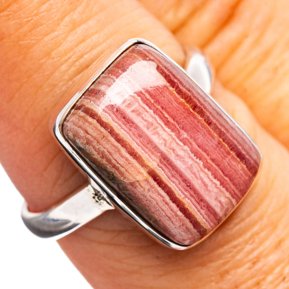 Premium Rhodochrosite Ring Size 8 (.925 Sterling Silver)