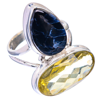 Lemon Quartz, Pietersite Ring Size 6 (925 Sterling Silver) R141673