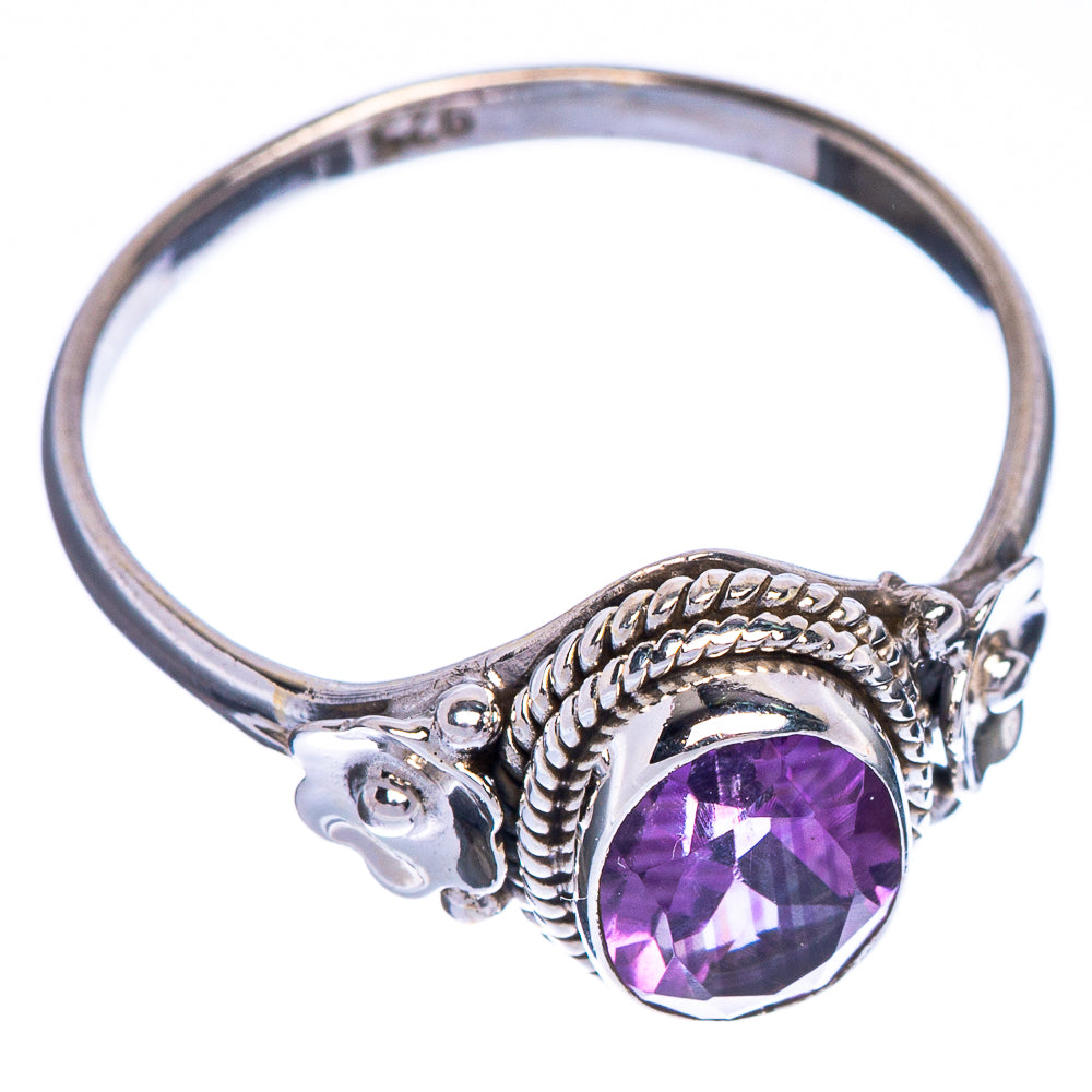 Faceted Amethyst Dainty Ring Size 7.5 (925 Sterling Silver) R147208