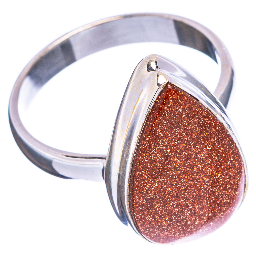 Goldstone Ring Size 8 (.925 Sterling Silver)